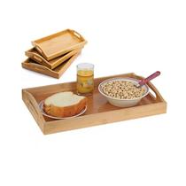 Bandeja Retangular em Bambu+Mdf 45 Cm com Alça Servir Café da Manhã Bandeja Retangular em Bambu+Mdf 45 Cm com Alça Servir Café da Manhã