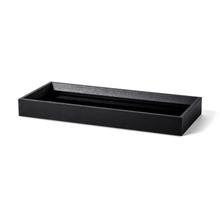 Bandeja Retangular em MDF com Vidro Preto 28x12x3cm - Mart