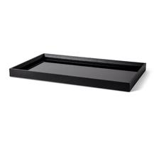 Bandeja Retangular em MDF com Vidro Preto 38x18x3cm - Mart