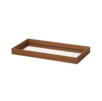 Bandeja Retangular em MDF Marrom com Espelho 3x38x18cm - Mart Bandeja Retangular em MDF Marrom com Espelho 3x38x18cm - Mart