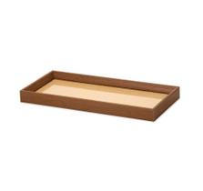 Bandeja Retangular em MDF Marrom com Rattan 3x38x18cm - Mart Bandeja Retangular em MDF Marrom com Rattan 3x38x18cm - Mart