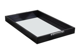 Bandeja Retangular Espelhada (30x45) Preta - Minha Moldura