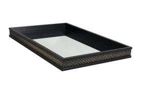 Bandeja Retangular Espelhada (30x45) Trançada - Minha Moldura