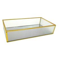 Bandeja Retangular Espelhada de Vidro 24x14 - Art House