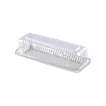 Bandeja Retangular Fatia 500g com Tampa Alta G63MA Branca Galvanotek c/10 un
