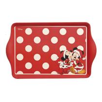 Bandeja Retangular Fibra de Bambu Mickey e Minnie Poá Fun 35cm - 01 unidade - Natal Disney - Cromus - Rizzo