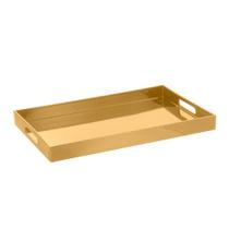 Bandeja Retangular Gold 40x26 cm Mimo Style Dourada Luxo Bandeja Retangular Gold 40x26 cm Mimo Style Dourada Luxo