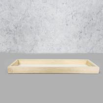 Bandeja Retangular Grande Pinus 40X12X3 Fundo Branco