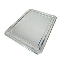 Bandeja Retangular Grande Sem Alça em Inox Ideal para Garçom Bares e Restaurante