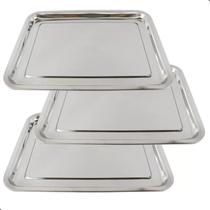 Bandeja Retangular Inox 45 x 35 cm Bandeja Retangular Inox 45 x 35 cm