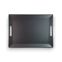 Bandeja Retangular Linha Orgânica Cinza 33,0Cm - Ad Bandeja Retangular Linha Orgânica Cinza 33,0Cm - Ad