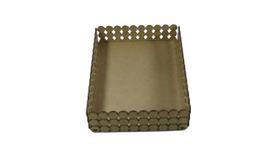 Bandeja Retangular Lisa 15x20x5cm com Pérolas - MDF a Laser Bandeja Retangular Lisa 15x20x5cm com Pérolas - MDF a Laser