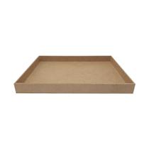 Bandeja Retangular Lisa Simples 23,5x17,5x2,5 Kit 3un Mdf 3mm Madeira