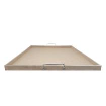 Bandeja Retangular Lisa Simples com Alça 50x40x2,5 Kit 3un Mdf 6mm Madeira