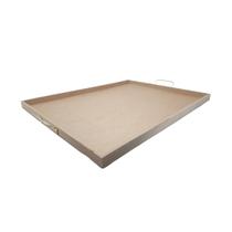 Bandeja Retangular Lisa Simples com Alça 50x40x2,5 Mdf 6mm Madeira