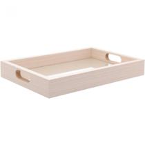 Bandeja Retangular Lyor com Fundo Tressê 31,5x4x21,5cm