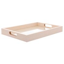 Bandeja Retangular Lyor Tressê de Mdf 36,5cm x 4cm x 26,5cm Bandeja Retangular Lyor Tressê de Mdf 36,5cm x 4cm x 26,5cm