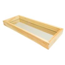 Bandeja Retangular Madeira MDF Espelho 30x10 - APS DECORACAO Bandeja Retangular Madeira MDF Espelho 30x10 - APS DECORACAO