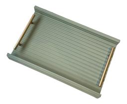 Bandeja Retangular Mdf Pu Listra 3D Verde P - Entrecasa Bandeja Retangular Mdf Pu Listra 3D Verde P - Entrecasa