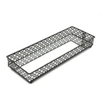 Bandeja Retangular Moderna 24x13x4,2cm Preta Espelhada