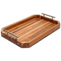 Bandeja retangular monte novo otama madeira teca mv1119