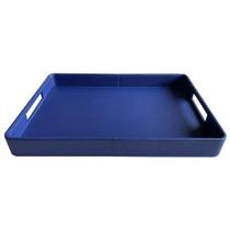Bandeja retangular Piazza MDF e PU 46x32,5x5cm azul -L Hermitage Bandeja retangular Piazza MDF e PU 46x32,5x5cm azul -L Hermitage