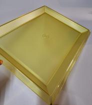 Bandeja Retangular Policarbonato Amarela Tupperware