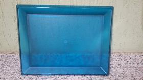 Bandeja Retangular Policarbonato Azul Turmalina