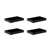 Bandeja Retangular Preta 17cm Servir Sushi Petiscos 4un Bandeja Retangular Preta 17cm Servir Sushi Petiscos 4un
