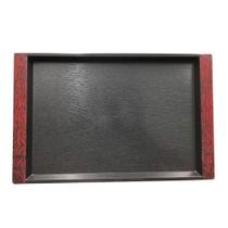 Bandeja Retangular Preta 32,5 cm