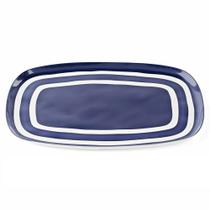 Bandeja retangular rasa guzzini em acrílico riviera 50cm mediterranean blue 13291376
