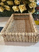 Bandeja retangular sem alcança palha de milho