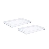 Bandeja Retangular Servir 25cm Frios Sushis Buffet 2un Bandeja Retangular Servir 25cm Frios Sushis Buffet 2un