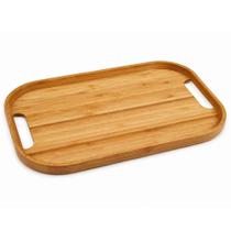 Bandeja Retangular Servir Bambu Natural 33x22cm Bandeja Retangular Servir Bambu Natural 33x22cm