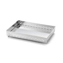 Bandeja Retangular St. James Mirror Cross Pequena 30x20cm: Banho de Prata