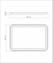 Bandeja Retangular Tramontina Buena em Aço Inox 49x33 cm