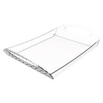 Bandeja Retangular Transparente Crippa Com Alças Servir Decorar Café da Manhã Bandeja Retangular Transparente Crippa Com Alças Servir Decorar Café da Manhã
