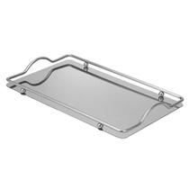Bandeja Retangular Uny Home 34,5x21,5 cm em Aço Inox