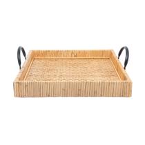 Bandeja Retangular Wolff Bali de Fibra Natural com Alça 32,8 Bandeja Retangular Wolff Bali de Fibra Natural com Alça 32,8