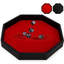 Bandeja rolante de dados Noamus Large Octagon Forrada em Couro PU