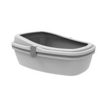 Bandeja Sanitária Plast Pet Furba Cinza para Gatos - Grande