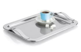 Bandeja Santorini 35cm Inox Servir Chá Café Multiuso Forma