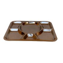 Bandeja Saps Aço Inox 6 Divisórias Bandejão Prato Refeitório