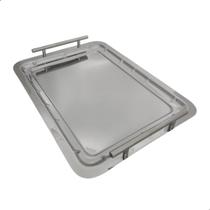 Bandeja Sevir Café Bebidas Cantinho Café Decoração Grade Aço Inox Bandeja Sevir Café Bebidas Cantinho Café Decoração Grade Aço Inox