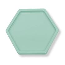 Bandeja Sextavada Verde Claro 15cm Un - Sóboleiras
