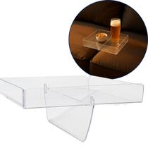 Bandeja Sofá Porta Copo 20x20 Snack Bebida Controle Remoto Pipoca Amendoim Cerveja Lanche