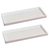 Bandeja Spacewiser Countertop/Vanity 2 peças de silicone grande de 11,7 polegadas Bandeja Spacewiser Countertop/Vanity 2 peças de silicone grande de 11,7 polegadas