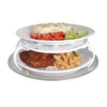 Bandeja Suporte de Pratos para Micro-ondas / 2 andares de comida - Up! Lar