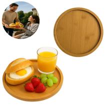 Bandeja Tabúa MDF Redonda 23cm Ideal P/ Decorar e Servir