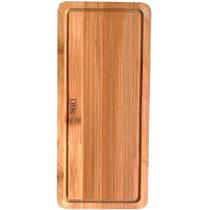 Bandeja Tábua Retangular em Bambu 28cm Café Decoração